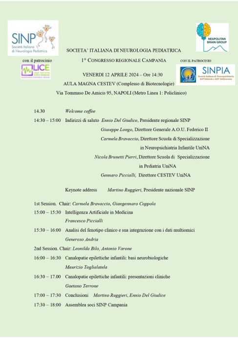 Primo Congresso Regionale Campania Societa Italiana di Neurologia Pediatrica